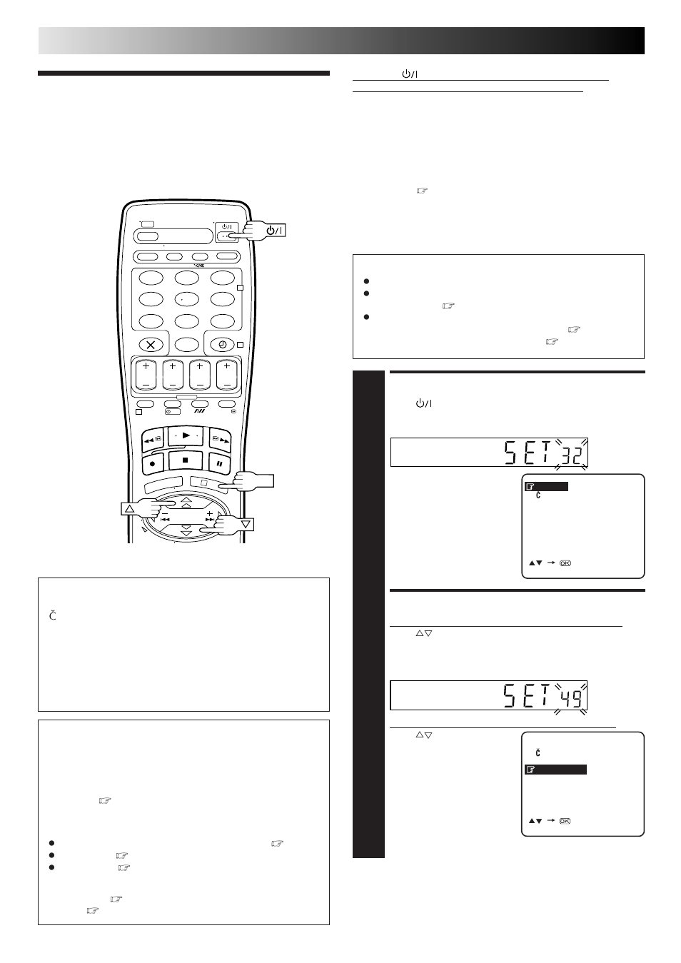 Auto set up, Initial settings, Auto channel set/ auto video channel set | Turn on the recorder, Select country, Attention | JVC HR-J260EU User Manual | Page 4 / 44