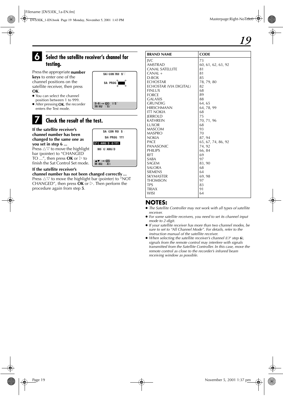 Check the result of the test | JVC HR-DVS3EK User Manual | Page 19 / 92