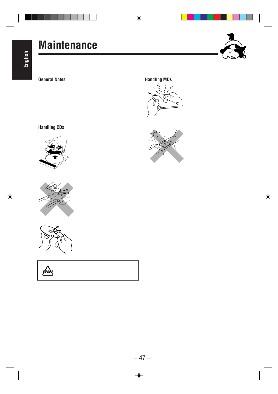 Maintenance, English | JVC CA-MD70R User Manual | Page 48 / 53