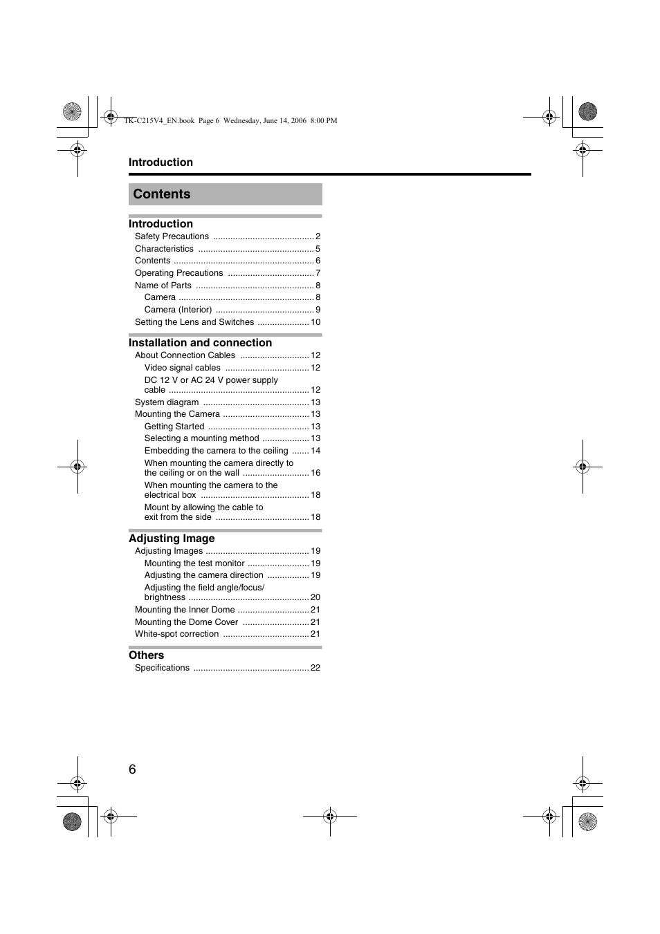 JVC TK-C215V4U User Manual | Page 6 / 24