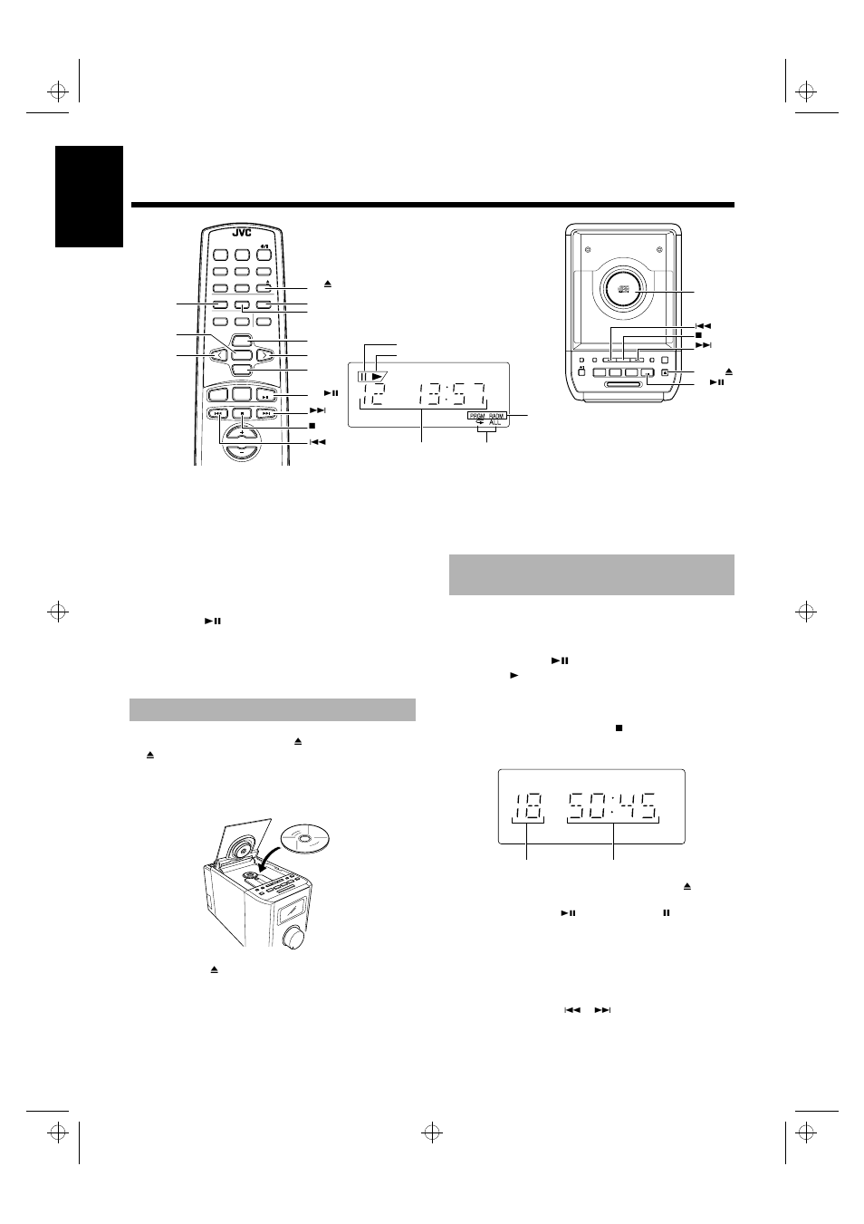 Using the cd player, 10 english | JVC UX-5000 User Manual | Page 14 / 21