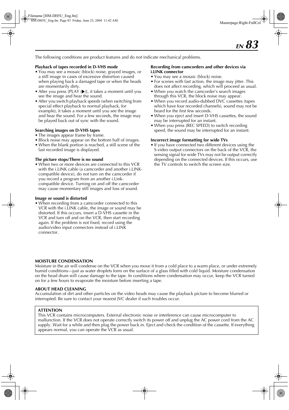 JVC D-VHS User Manual | Page 83 / 92