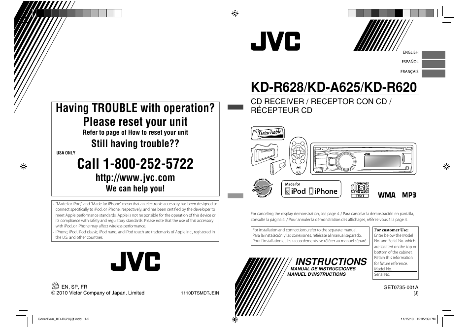 JVC GET0735-001A User Manual | 55 pages
