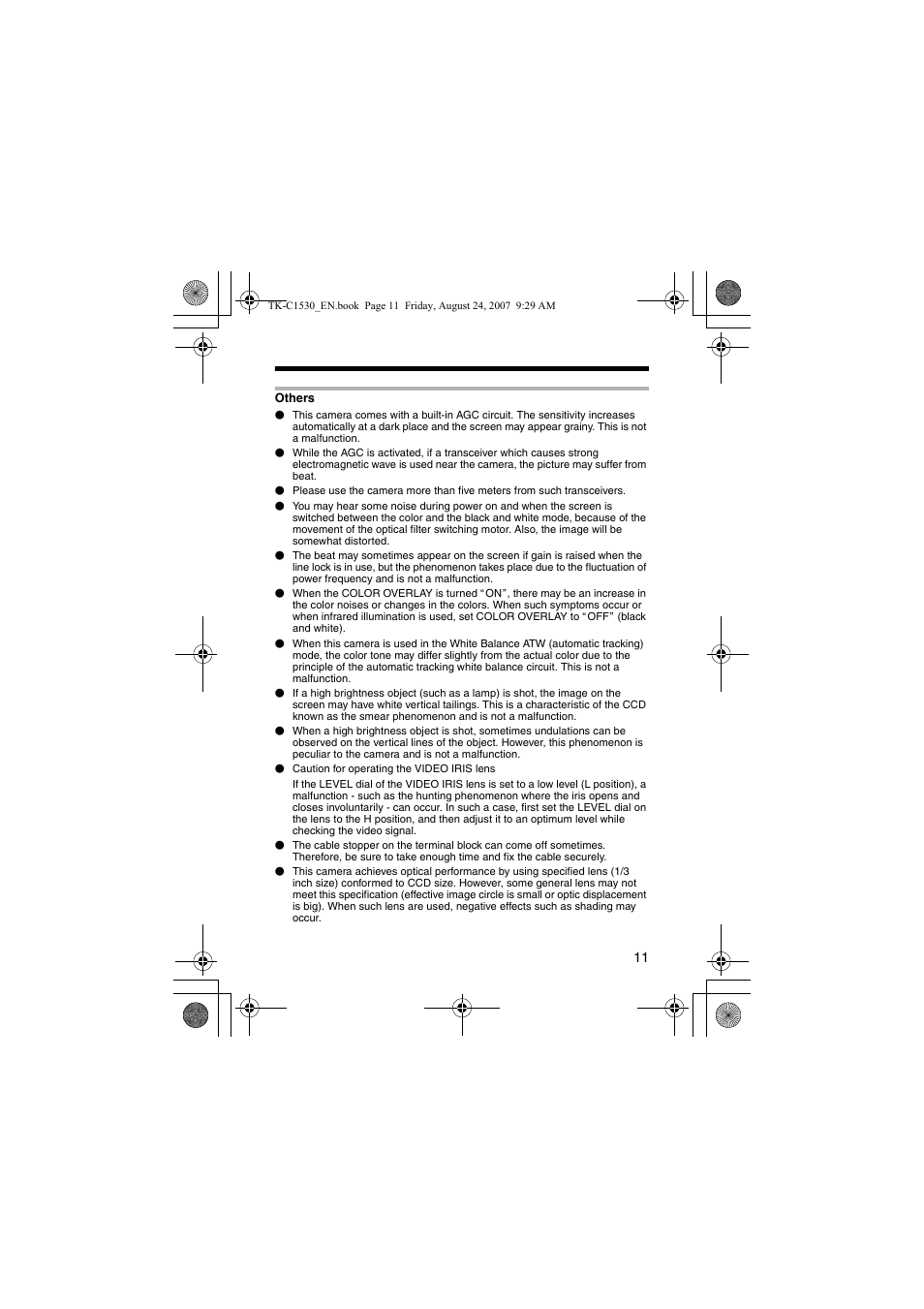 JVC TK-C1531EG User Manual | Page 11 / 70