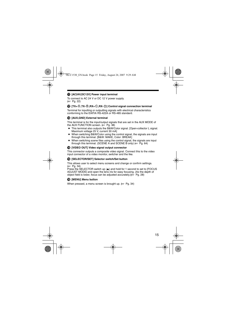 JVC TK-C1531EG User Manual | Page 15 / 70