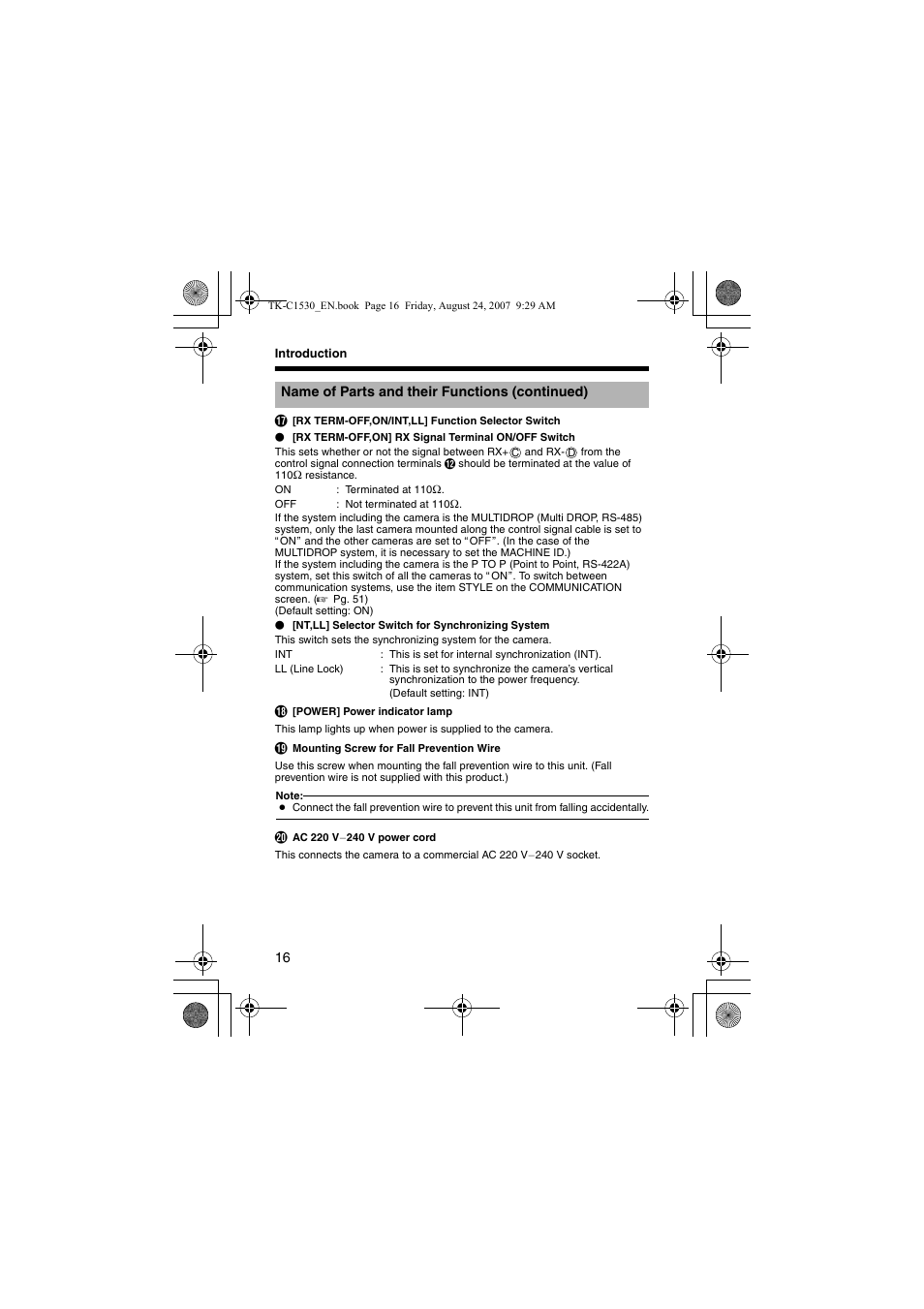 JVC TK-C1531EG User Manual | Page 16 / 70