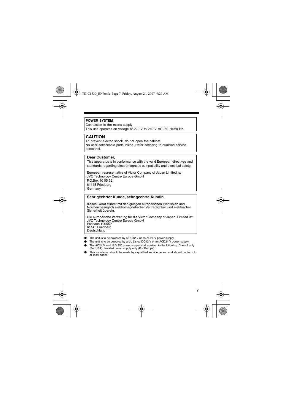 JVC TK-C1531EG User Manual | Page 7 / 70