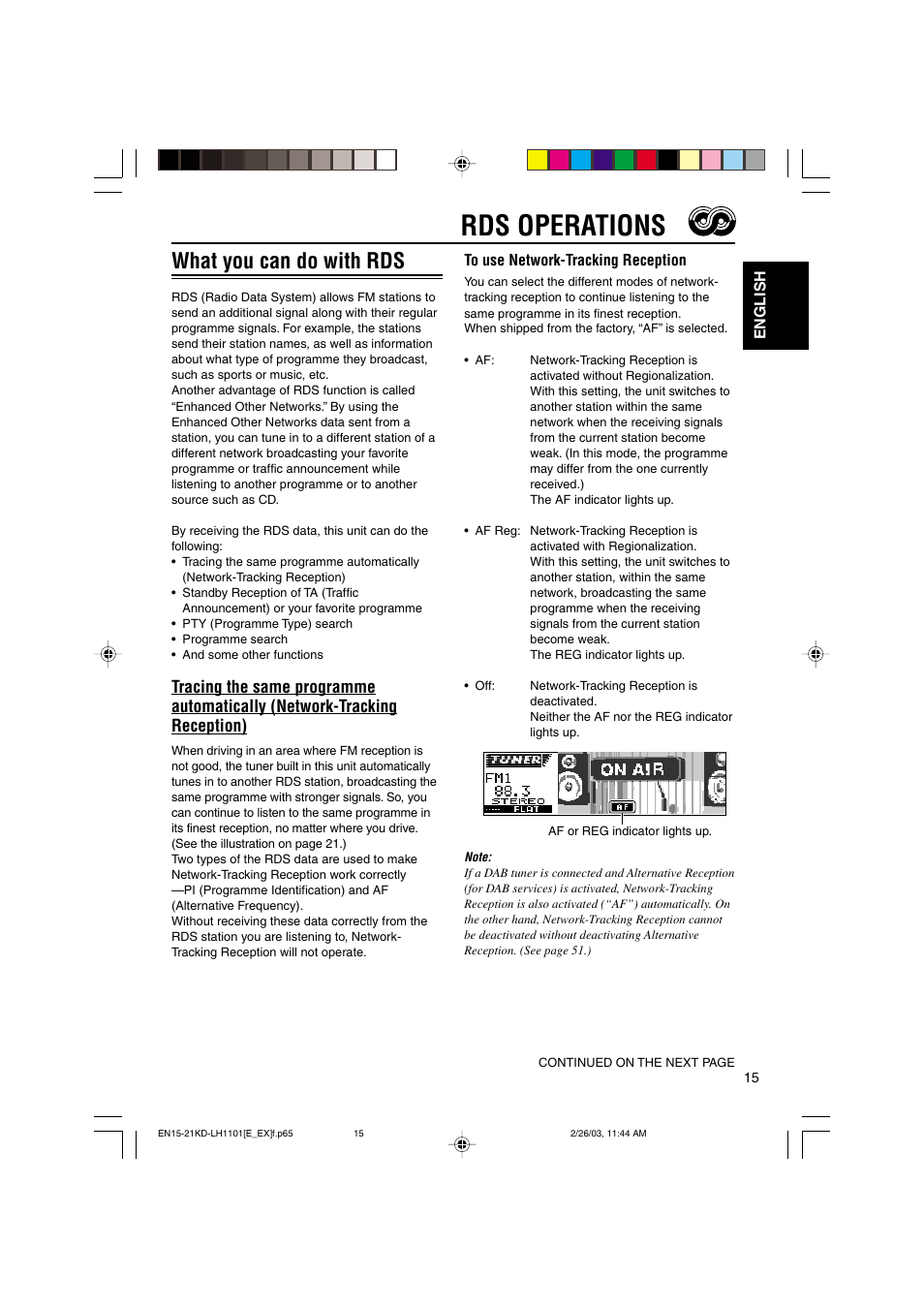 Rds operations, What you can do with rds | JVC KD-LH1101 User Manual | Page 15 / 62