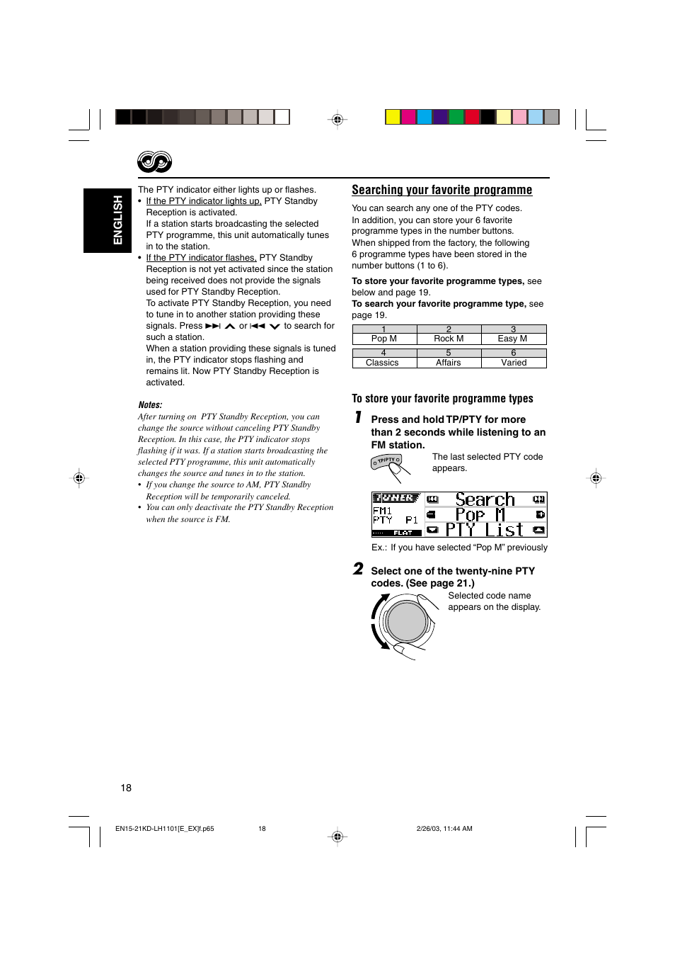 Searching your favorite programme | JVC KD-LH1101 User Manual | Page 18 / 62