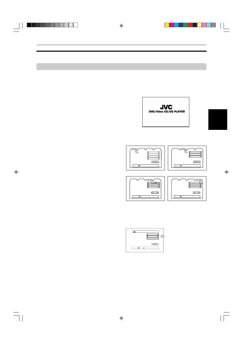 Operational principles, On-screen displays, Opening displays | Preference displays, Parental lock displays, Preliminary knowledge, Language audio display system, Parental lock | JVC XV-522SL User Manual | Page 11 / 52