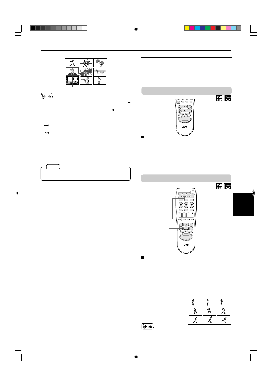 Special picture playback, Press enter, Press pause | Press audio - strobe while holding down shift, While paused (still), During playback, The unit pauses playback, Advanced operations, English français | JVC XV-522SL User Manual | Page 27 / 52