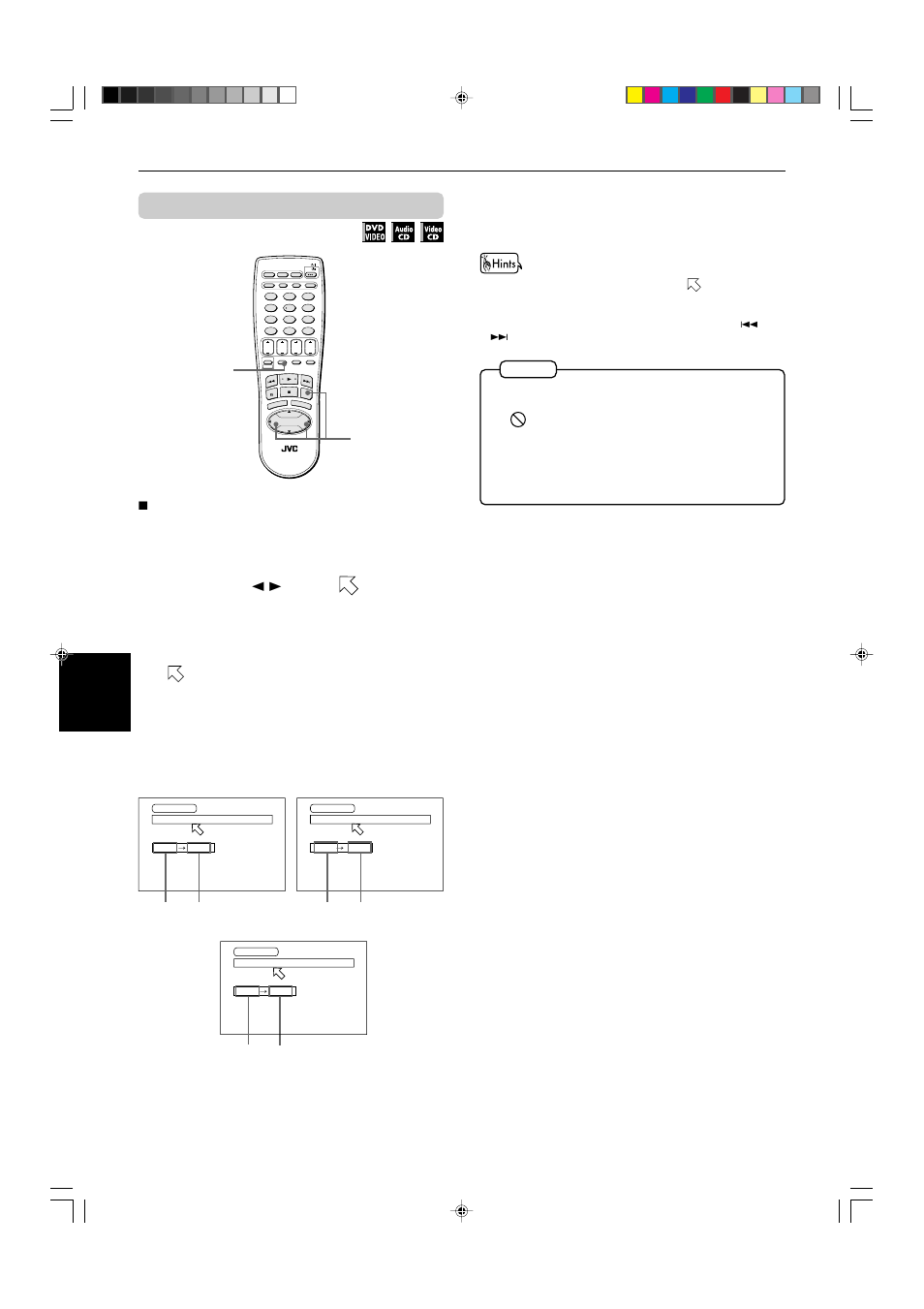 Press play mode - cancel, Advanced operations, During playback | The play mode menu appears on the tv screen, For dvd video), For audio cd), For video cd) | JVC XV-522SL User Manual | Page 32 / 52