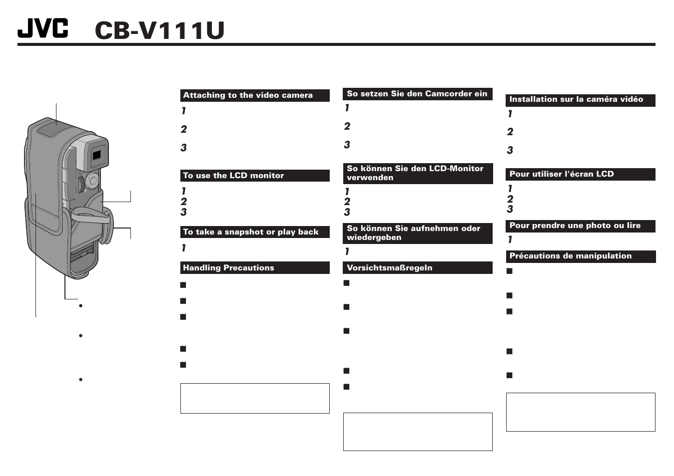 JVC CB-V111U User Manual | 2 pages