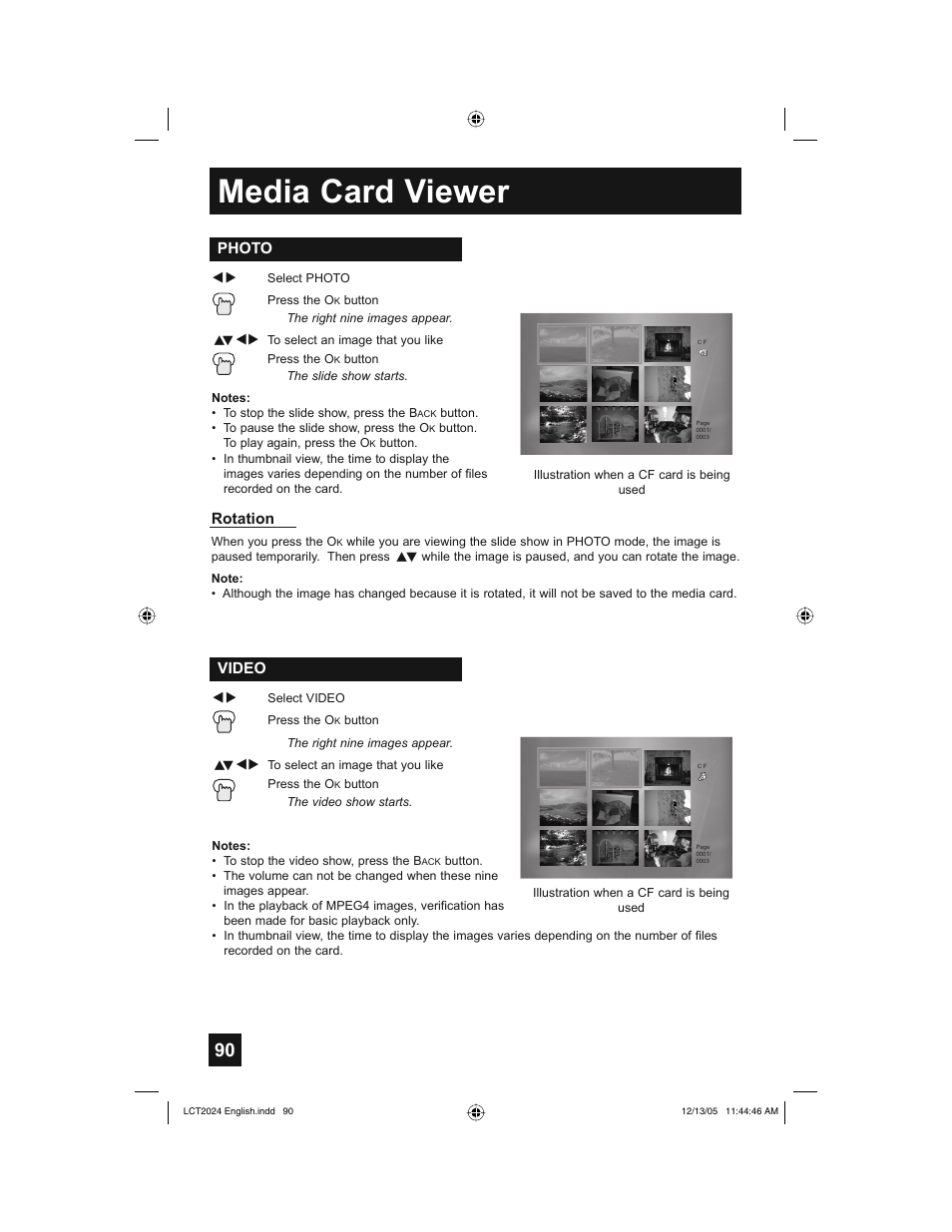 Media card viewer | JVC HD-P70R1U User Manual | Page 90 / 112