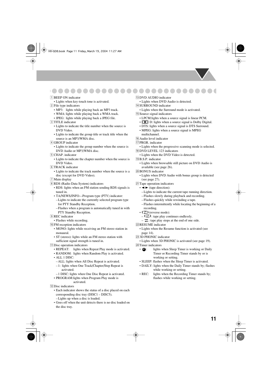 JVC CA-HXGD8 User Manual | Page 13 / 60