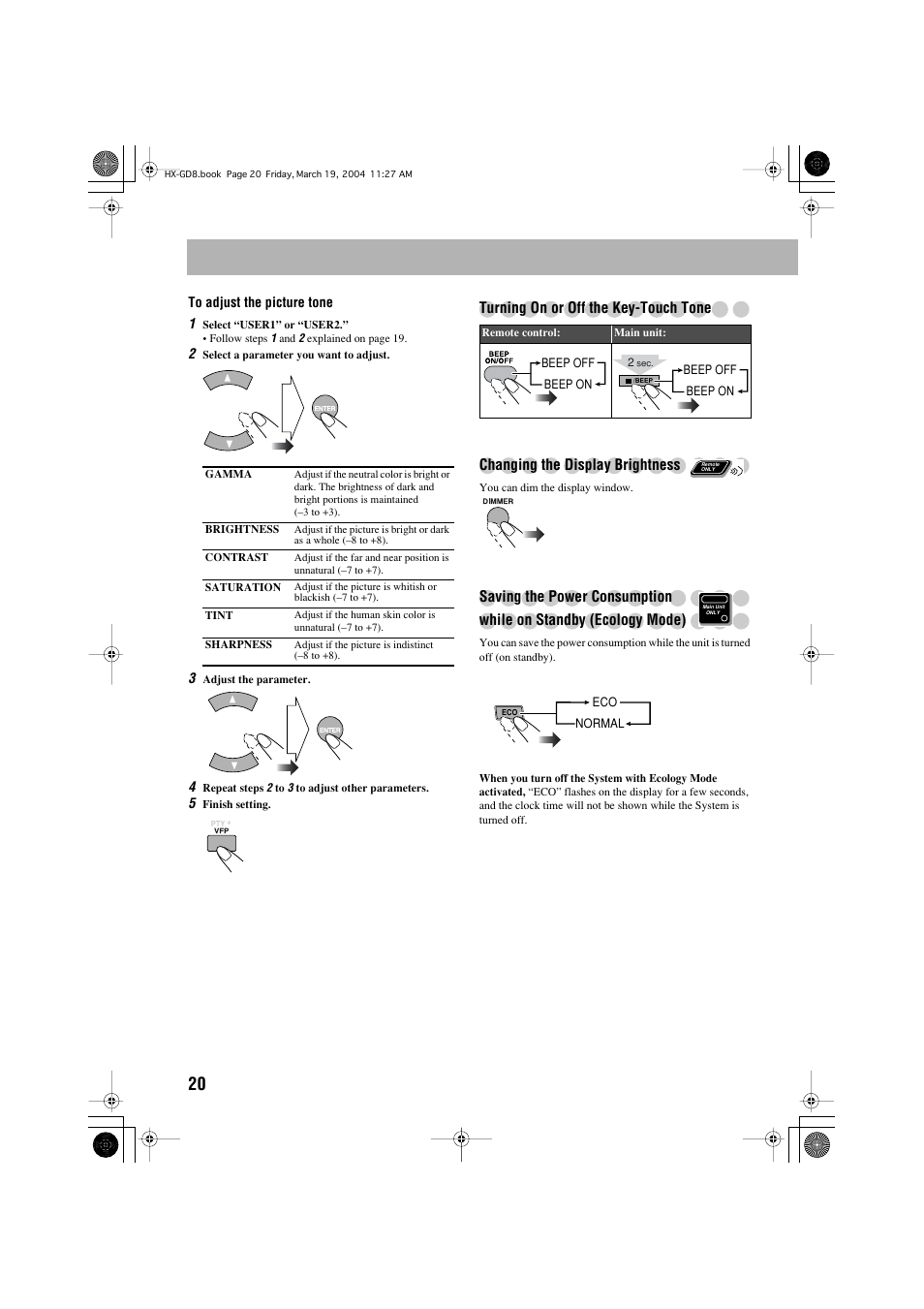 JVC CA-HXGD8 User Manual | Page 22 / 60