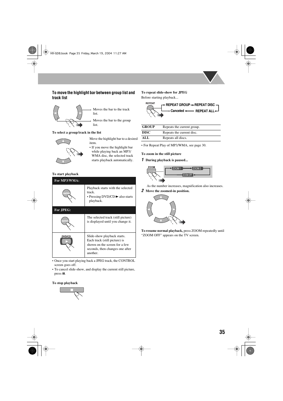 JVC CA-HXGD8 User Manual | Page 37 / 60