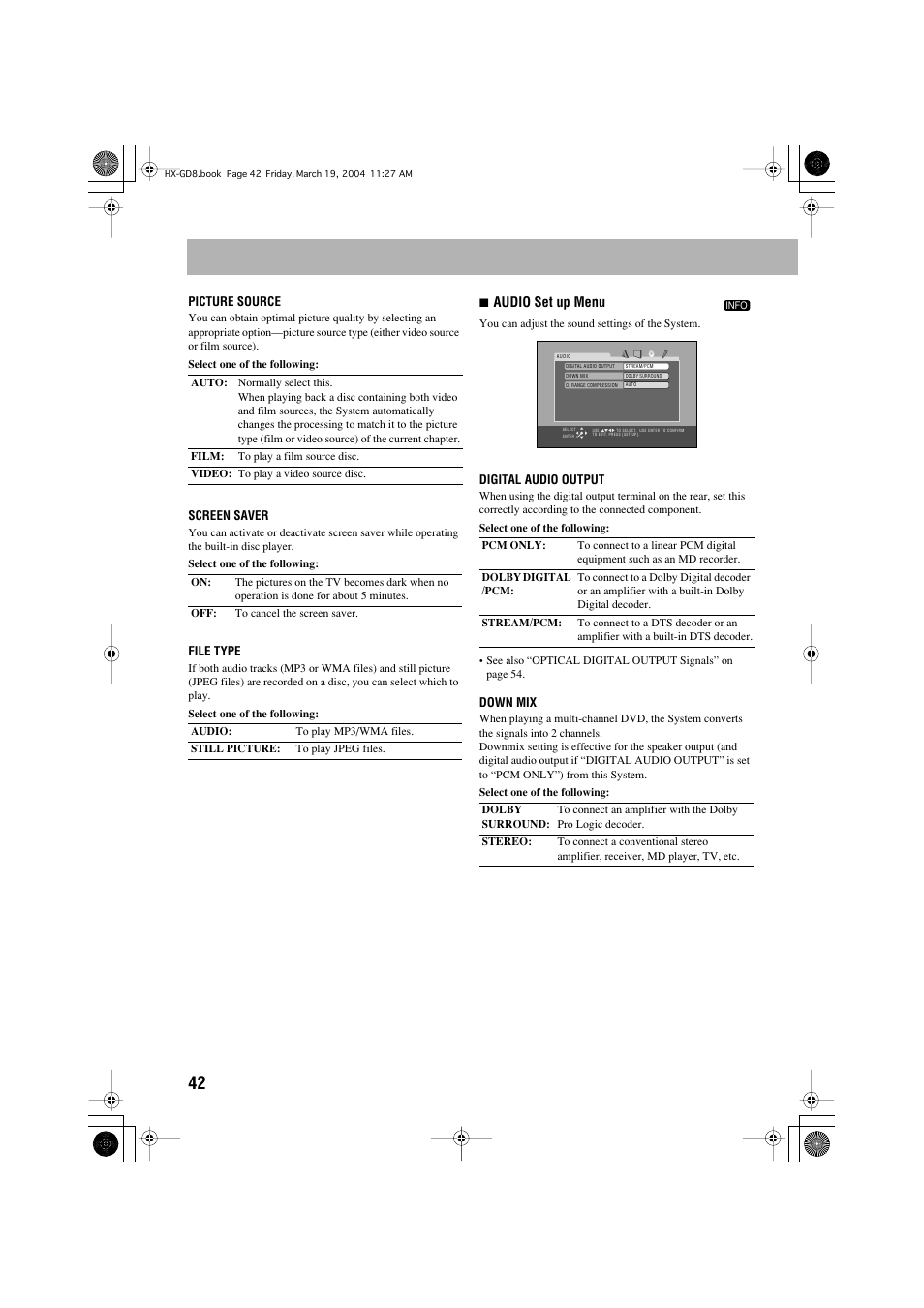 JVC CA-HXGD8 User Manual | Page 44 / 60