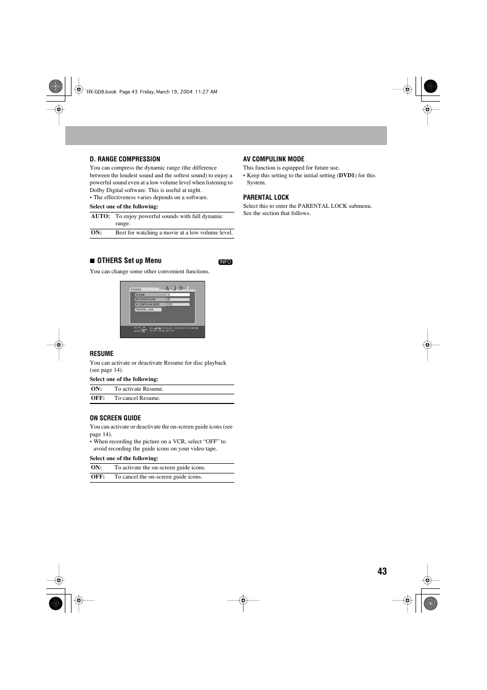 JVC CA-HXGD8 User Manual | Page 45 / 60