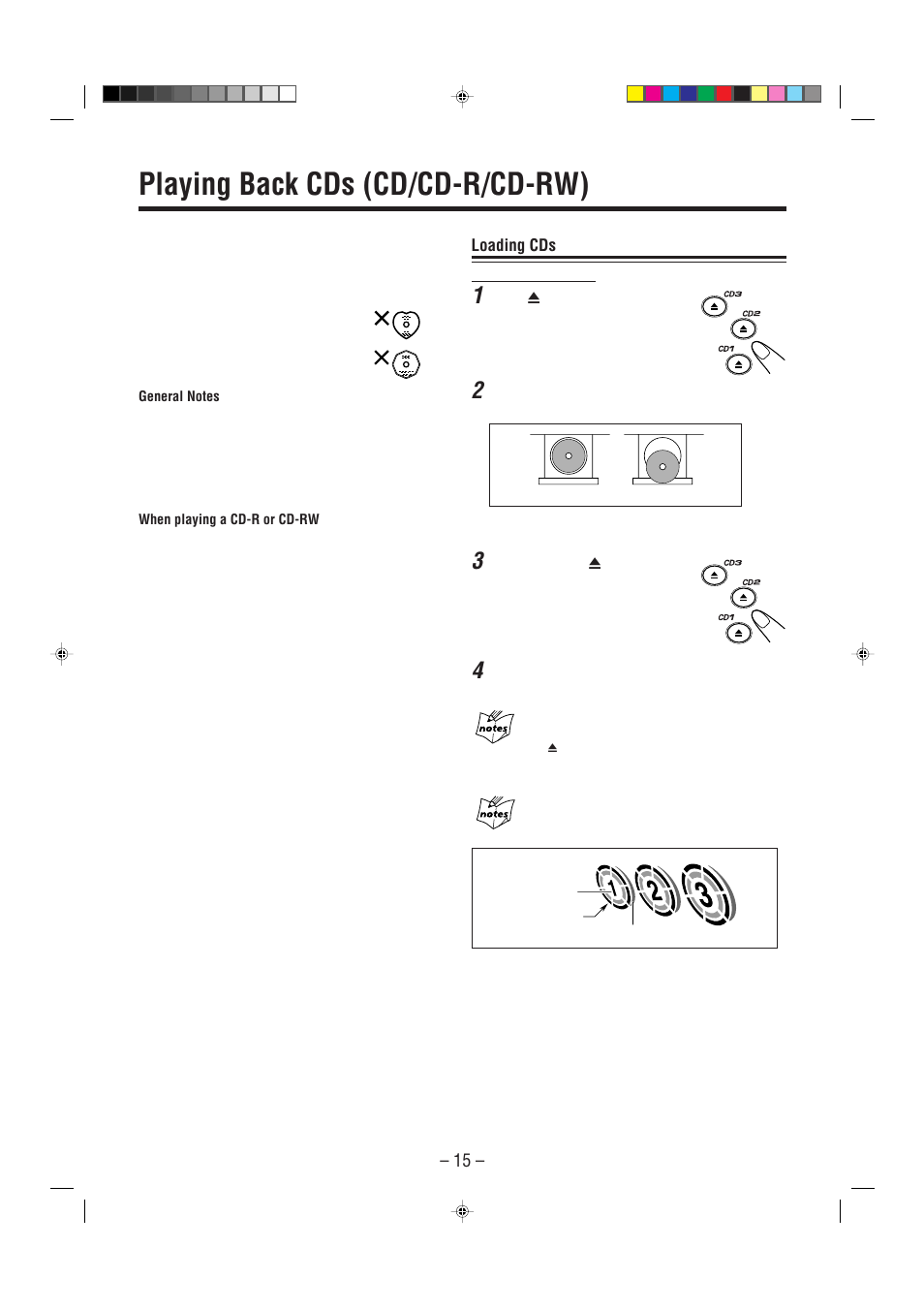 Playing back cds (cd/cd-r/cd-rw) | JVC CA-MXGT91R User Manual | Page 18 / 43