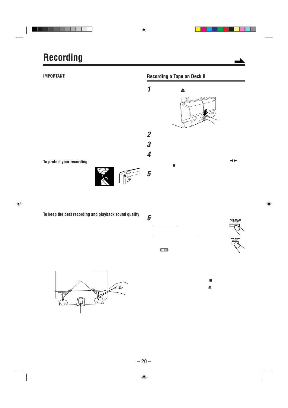 Recording | JVC CA-MXGT91R User Manual | Page 23 / 43