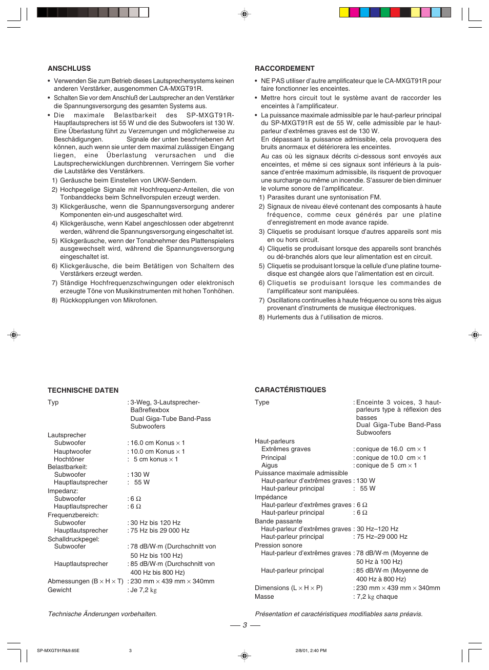 JVC CA-MXGT91R User Manual | Page 40 / 43