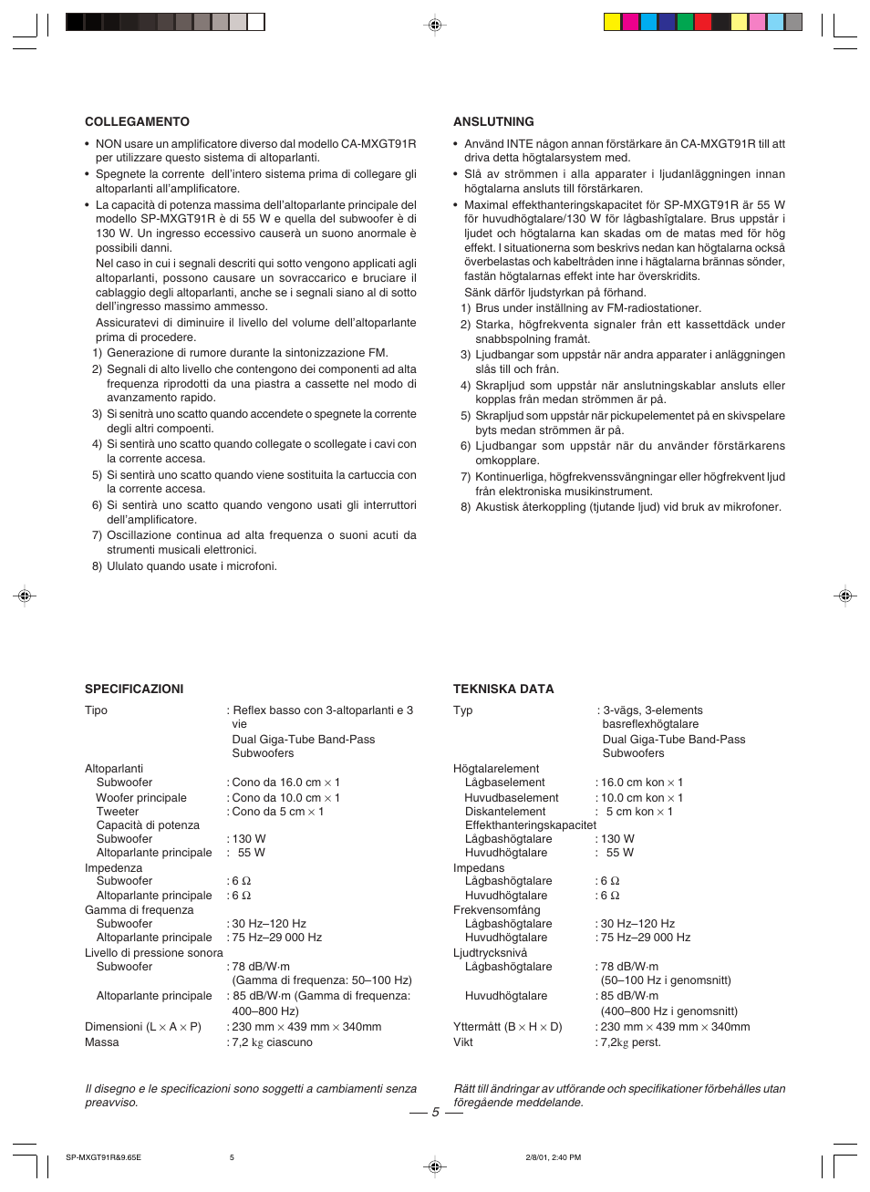 JVC CA-MXGT91R User Manual | Page 42 / 43