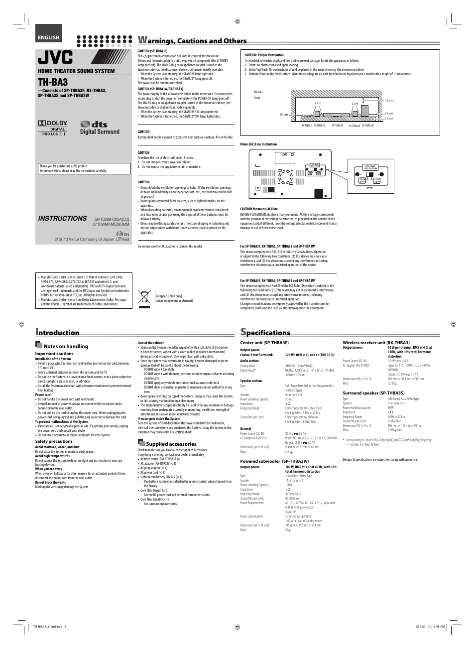JVC GVT0289-025A User Manual | 2 pages