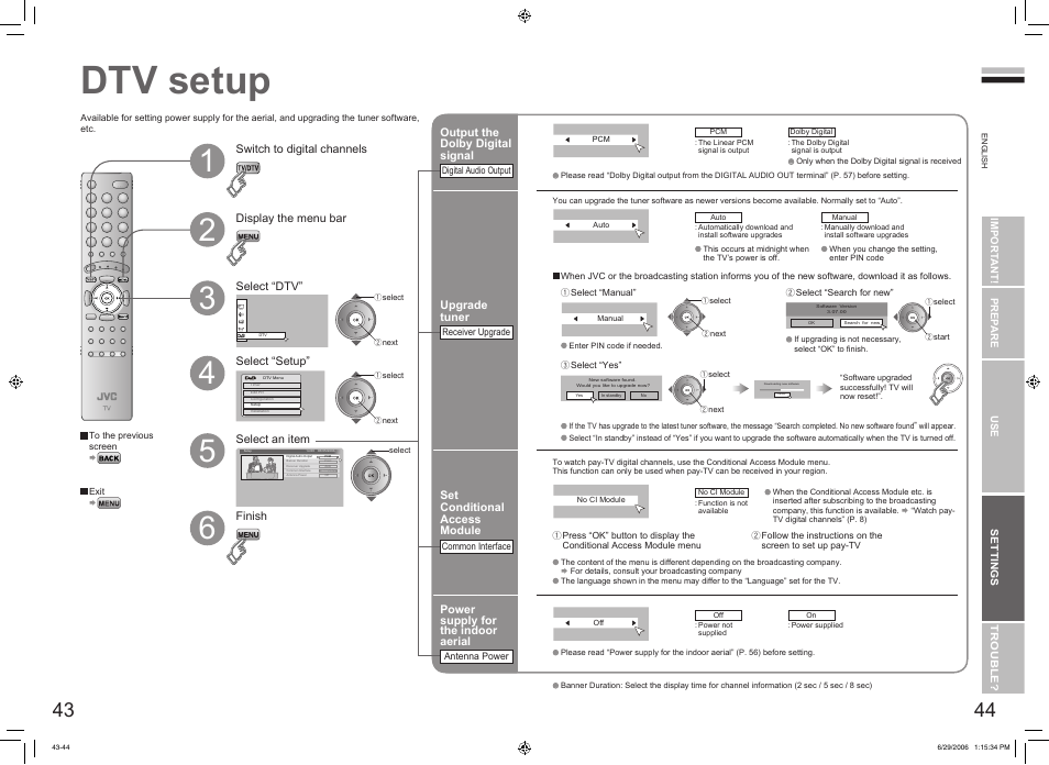 Dtv setup | JVC DynaPix LT-32DX7SSP User Manual | Page 24 / 31