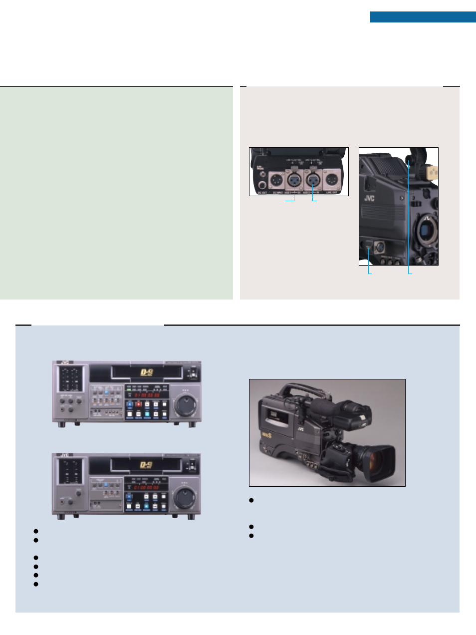 High-quality audio reproduction, Other d-9 equipments, Br-d860e | Br-d560e, Dy-90e, Dy-90we, Continuous auto black (cab), Automatic level control (alc), Variable scan view, Channel pcm audio | JVC DY-70E User Manual | Page 5 / 8