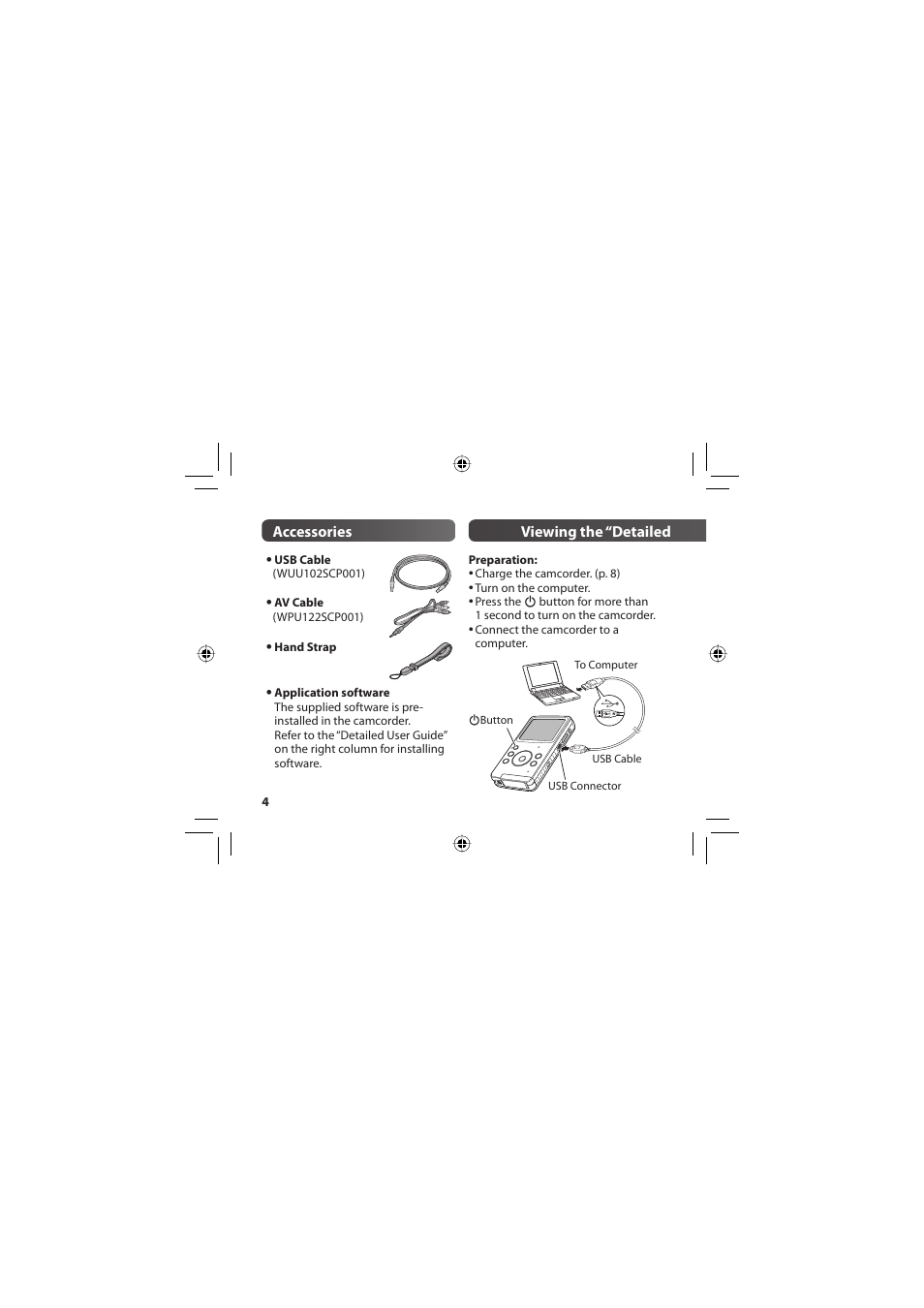 Accessories, Viewing the “detailed | JVC 1SM321404 User Manual | Page 4 / 12