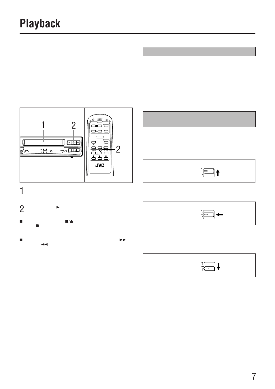 Playback, Ntsc playback on pal tv, Colour system output mode selec- tion | Before proceeding | JVC HR-P111EE User Manual | Page 7 / 12