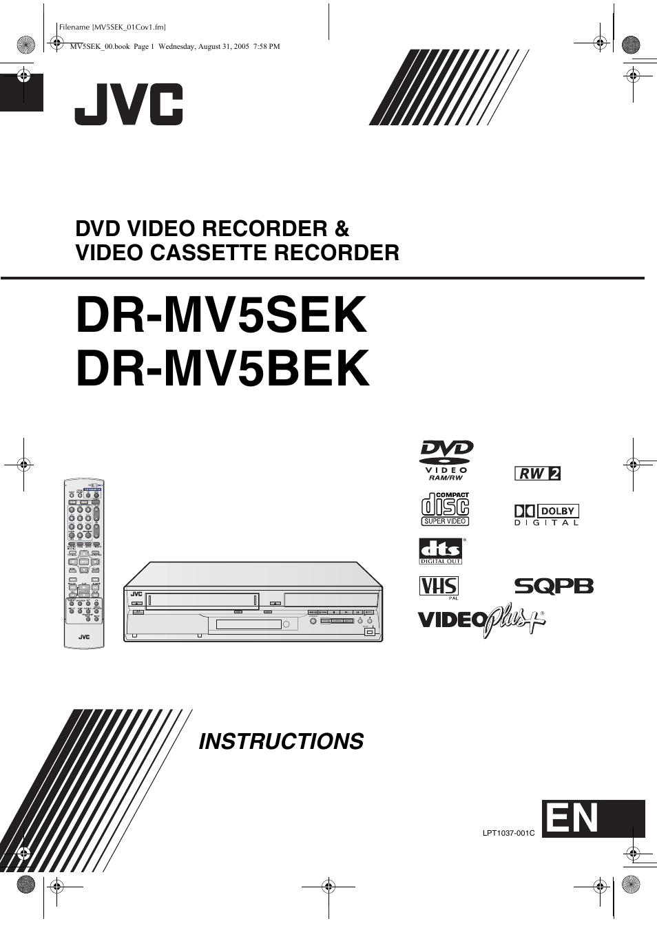 JVC DR-MV5BEK User Manual | 100 pages