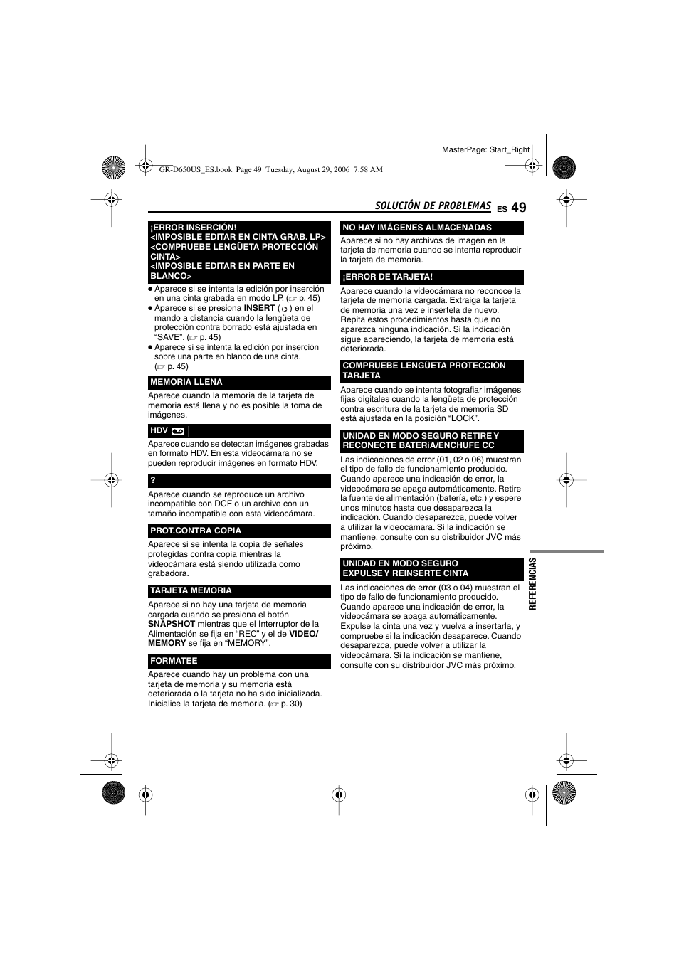 P. 49), P. 49 | JVC GR-D650U User Manual | Page 105 / 112
