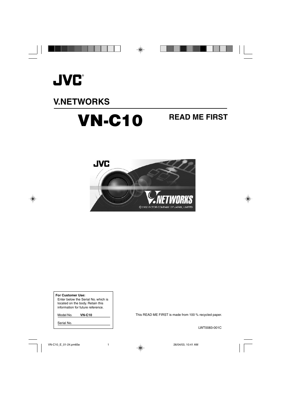 JVC VN-C10 User Manual | 32 pages