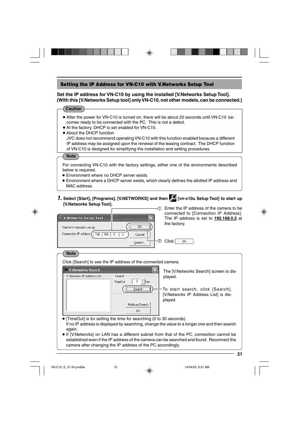 JVC VN-C10 User Manual | Page 21 / 32