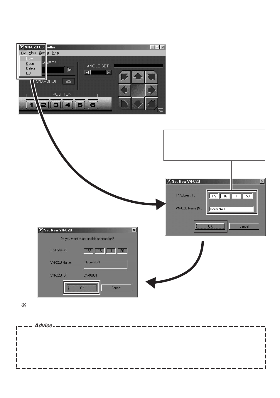 11 5. registering the connection point | JVC VN-C2U User Manual | Page 16 / 30