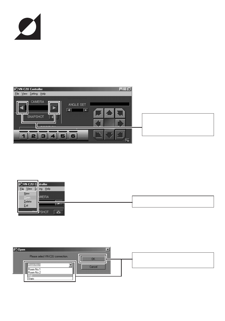 Operating the controller software | JVC VN-C2U User Manual | Page 17 / 30