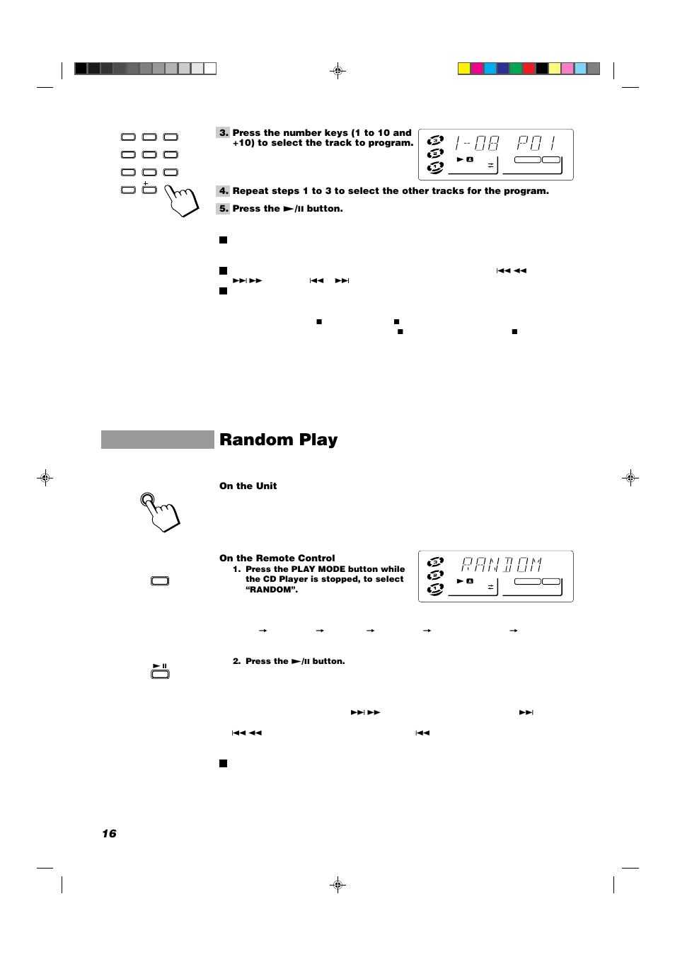 Random play | JVC MX-D302T User Manual | Page 18 / 32