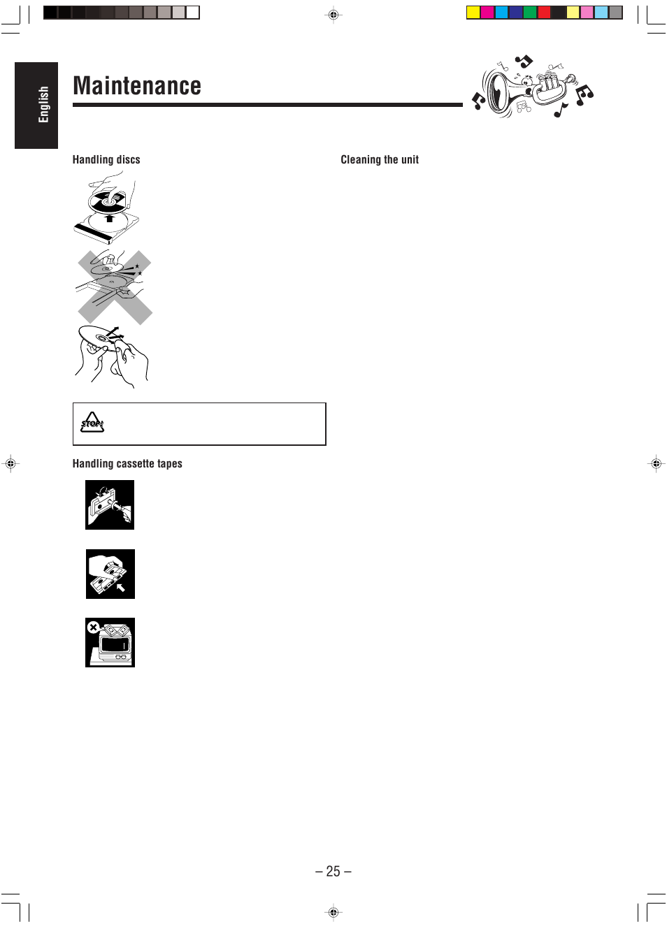 Maintenance | JVC A-UXP38V User Manual | Page 28 / 30
