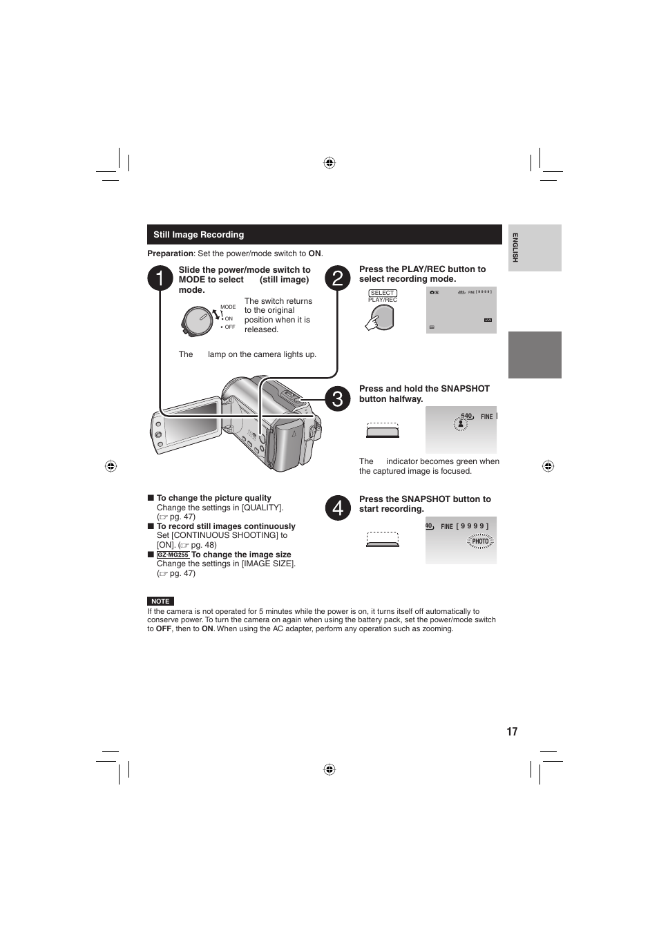 JVC Everio GZ-MG255U User Manual | Page 17 / 60
