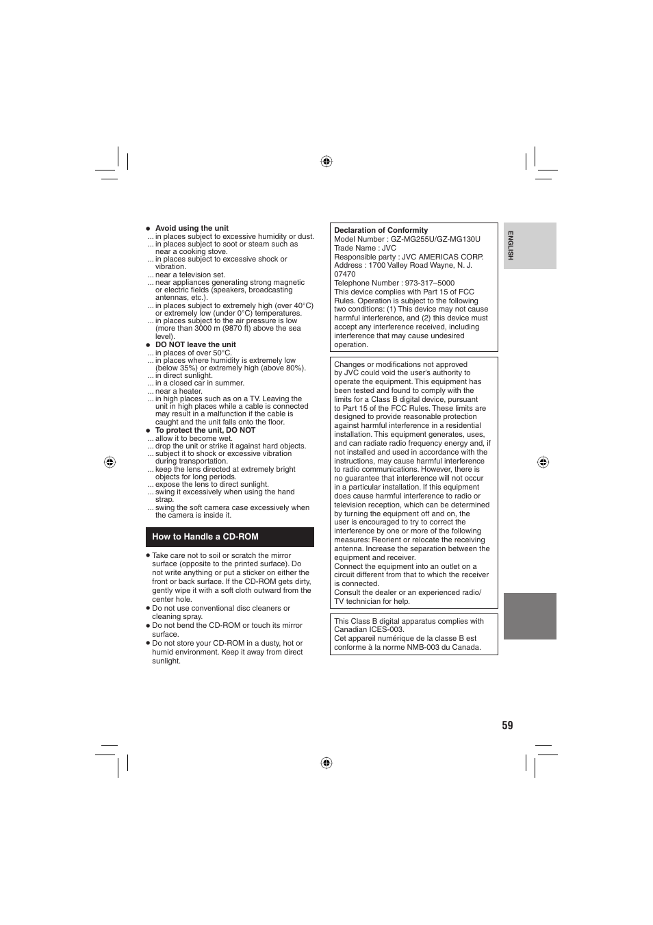 JVC Everio GZ-MG255U User Manual | Page 59 / 60