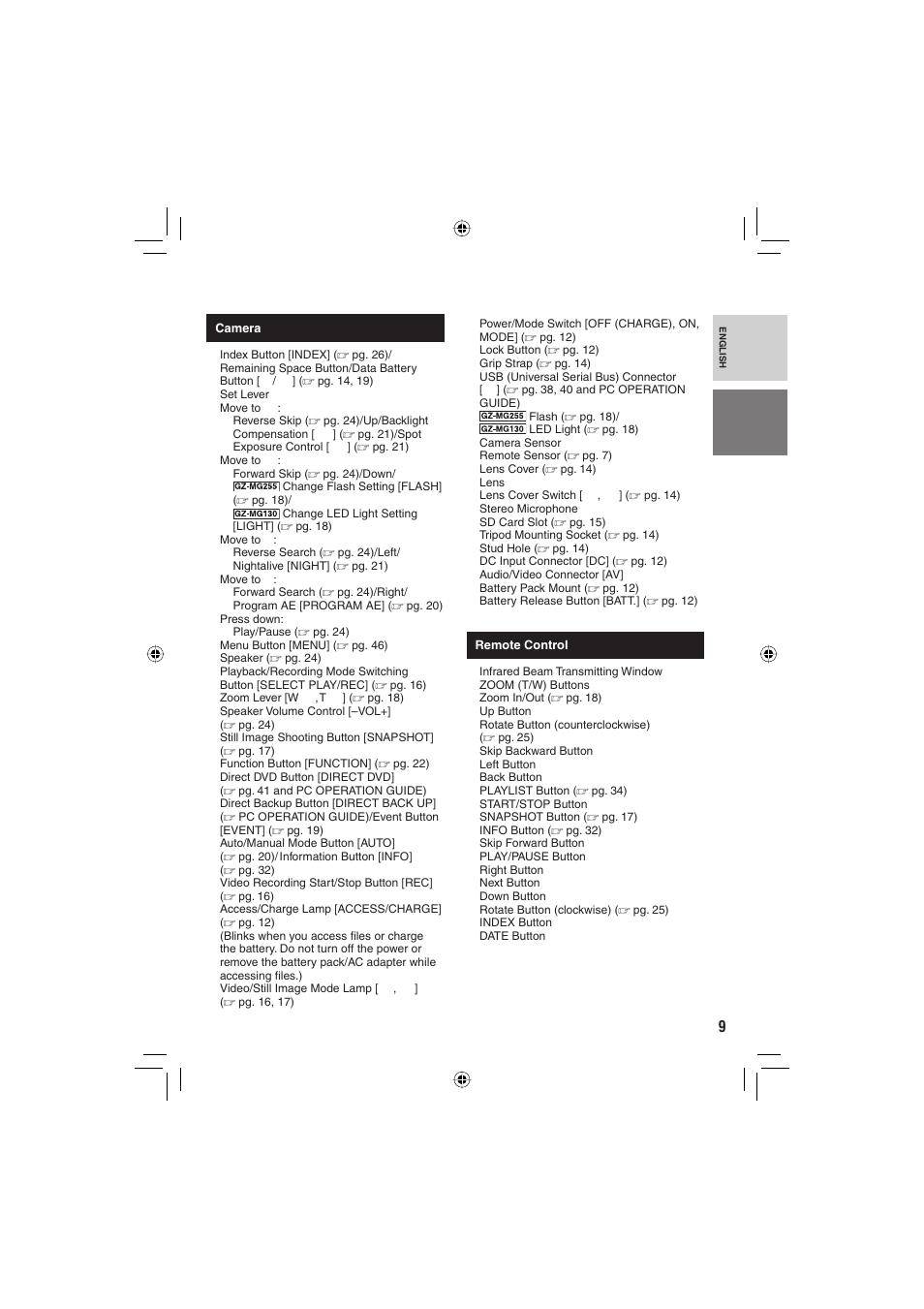 JVC Everio GZ-MG255U User Manual | Page 9 / 60