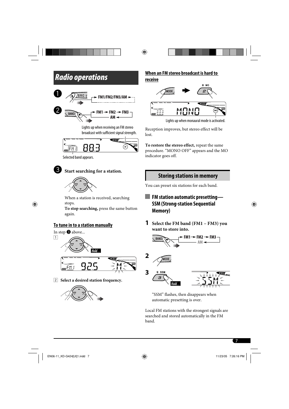 Radio operations | JVC KD-G320 User Manual | Page 103 / 230