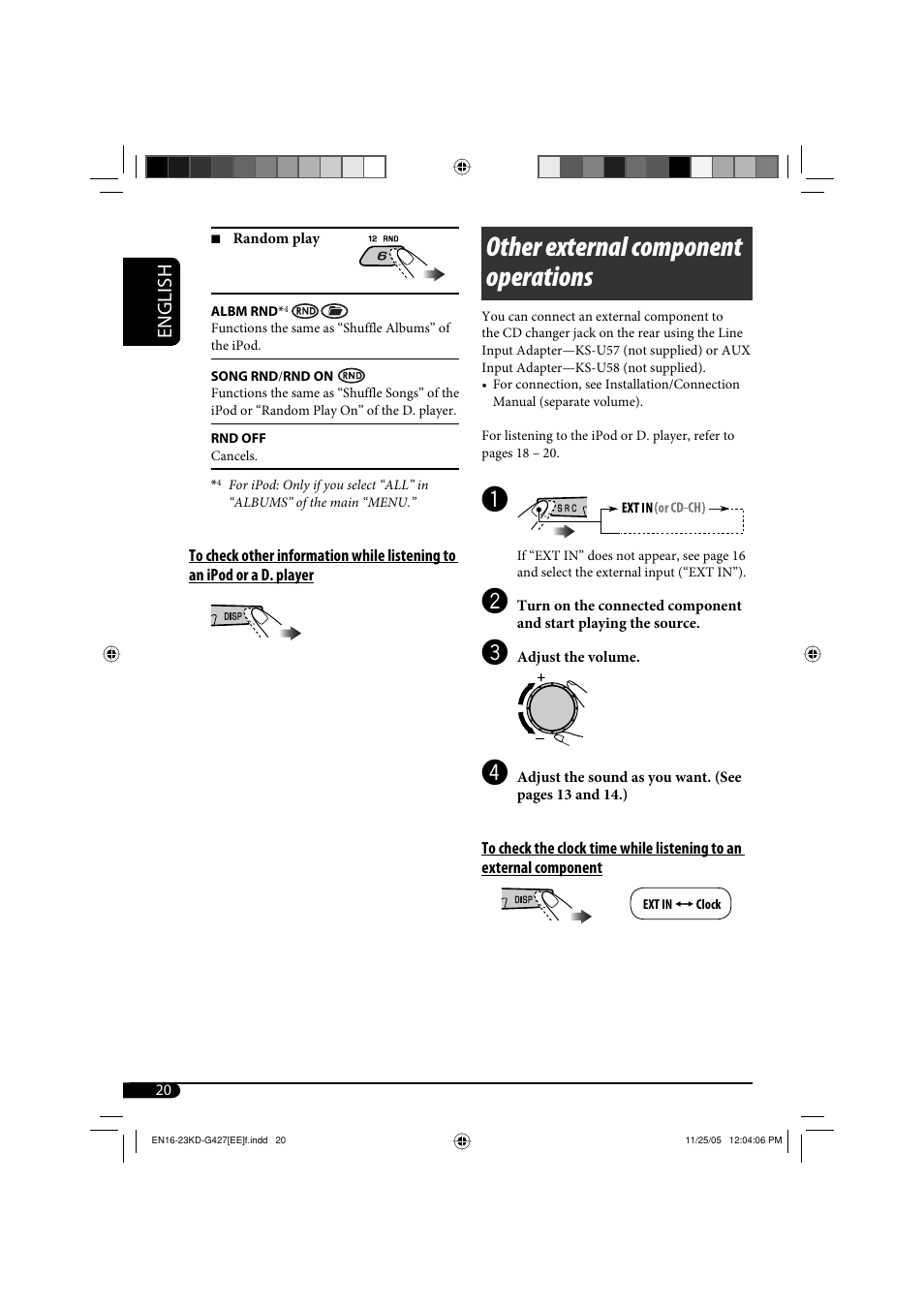 Other external component operations, English | JVC KD-G320 User Manual | Page 218 / 230