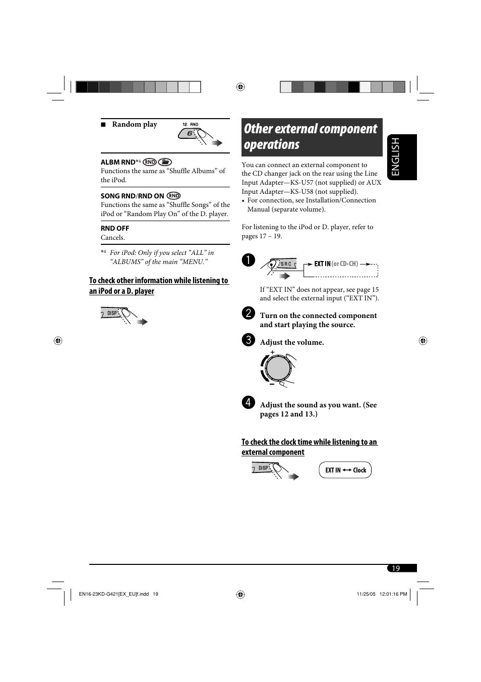 Other external component operations, English | JVC KD-G320 User Manual | Page 51 / 230