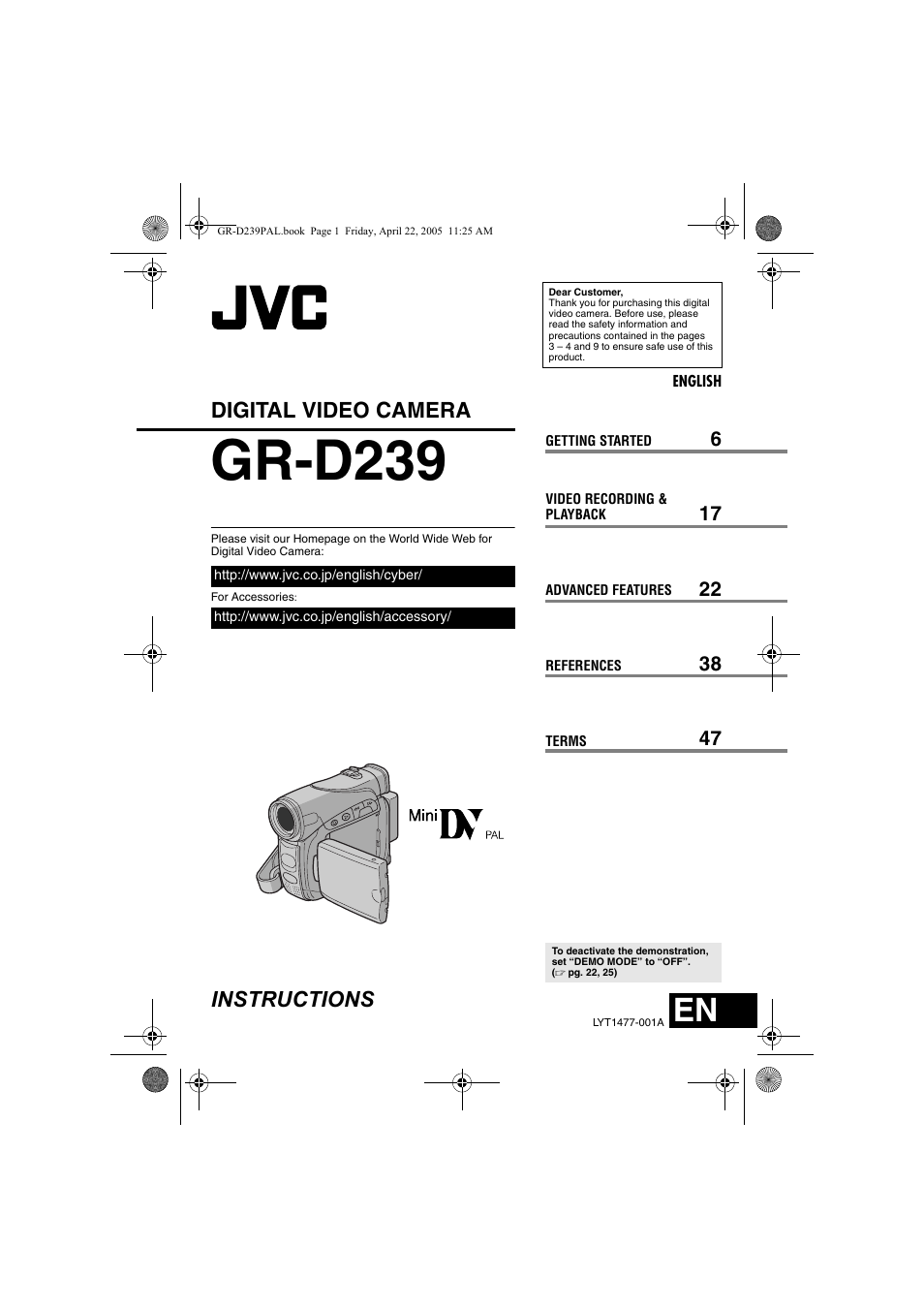 JVC GR-D239 User Manual | 48 pages