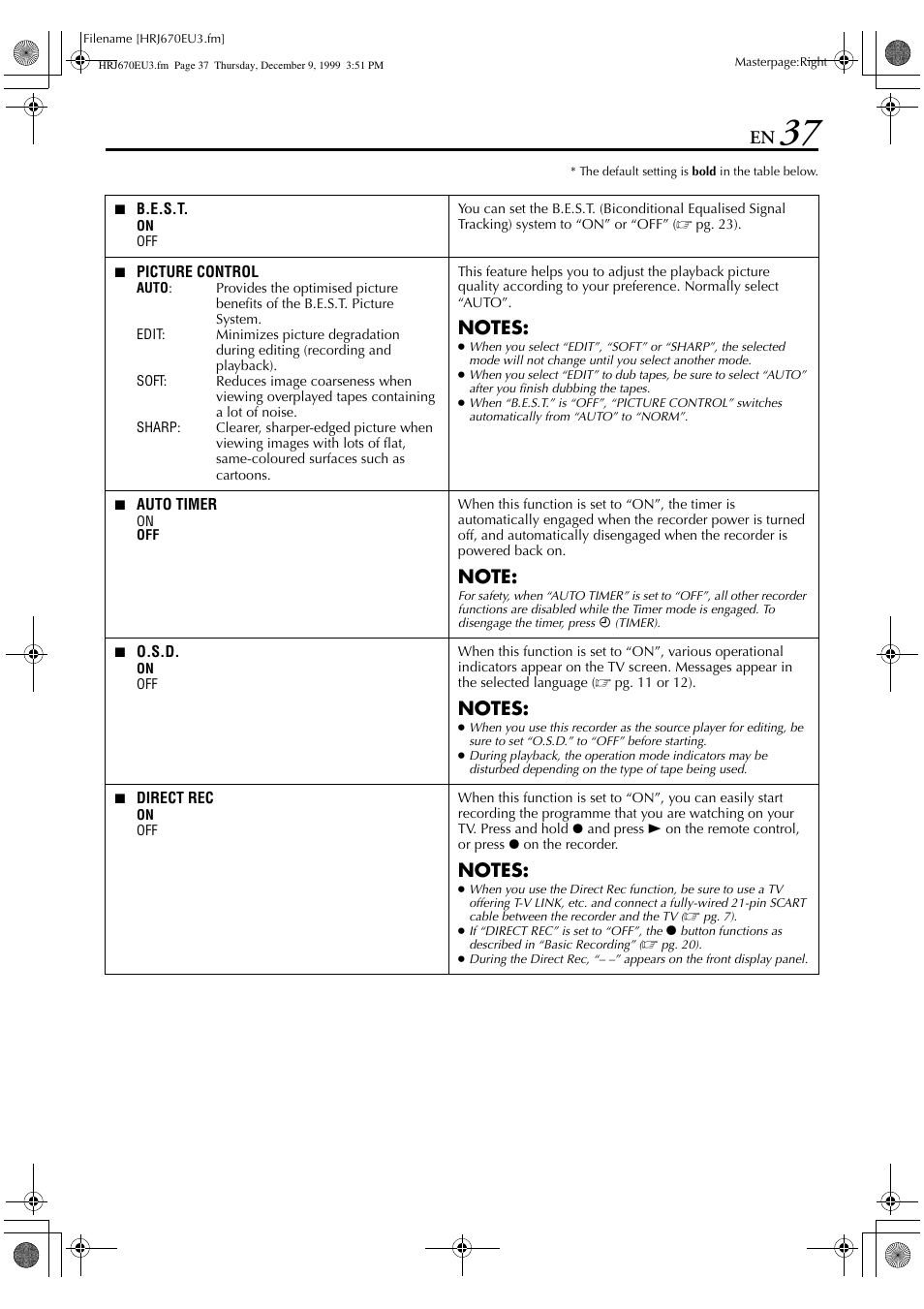 JVC HR-J470 User Manual | Page 37 / 56