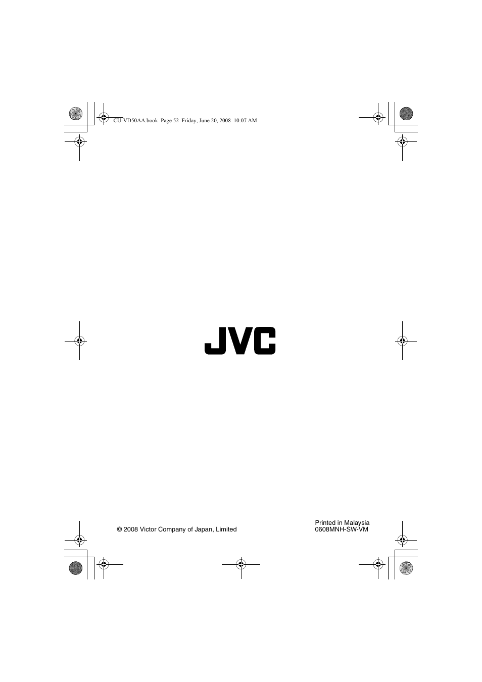 JVC CU-VD50AA User Manual | Page 52 / 52