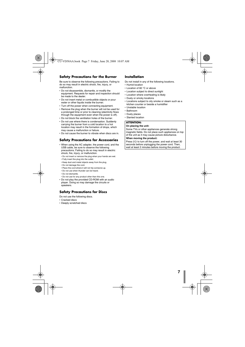 JVC CU-VD50AA User Manual | Page 7 / 52